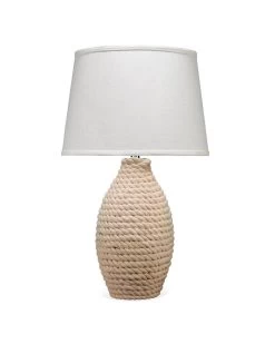 Coastal Style Off-White Rope Table Lamp