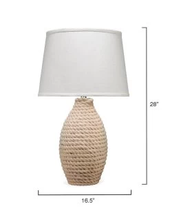 Coastal Style Off-White Rope Table Lamp -Jamie Young Store loomlan coastal style off white rope table lamp jamie young table lamps 4 33038250475733