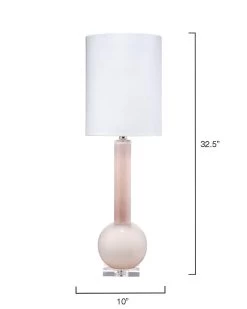 Coastal Style Pink Glass Studio Table Lamp -Jamie Young Store loomlan coastal style pink glass studio table lamp jamie young table lamps 4 33038234976469
