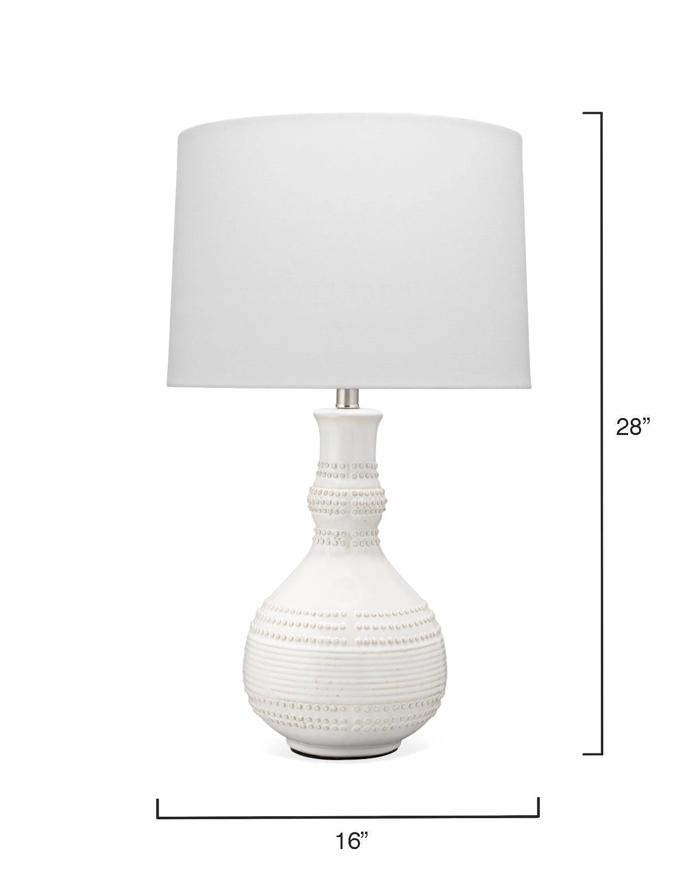 Coastal Style White Ceramic Droplet Table Lamp 4 Coastal Style White Ceramic Droplet Table Lamp - Image 4
