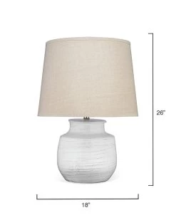 Coastal Style White Ceramic Trace Table Lamp -Jamie Young Store loomlan coastal style white ceramic trace table lamp jamie young table lamps 3 33038236909781