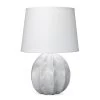 Coastal Style White Ceramic Urchin Table Lamp