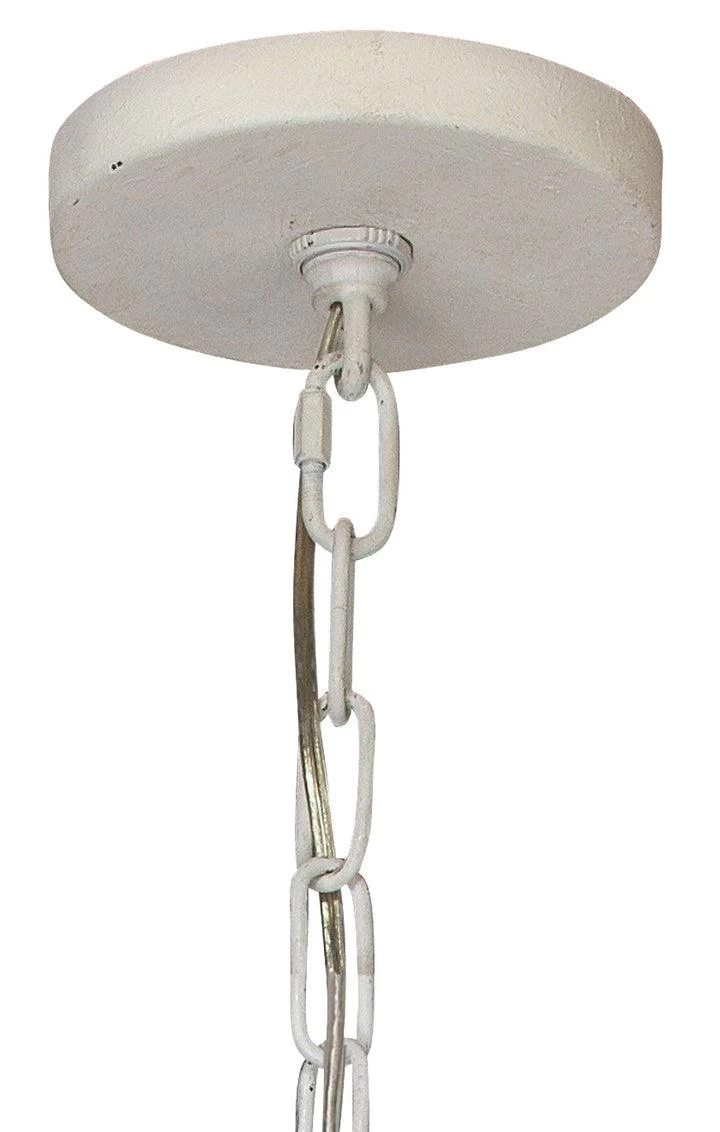 Coastal Style White Gesso Mercer Two Tier Chandelier 4 Coastal Style White Gesso Mercer Two Tier Chandelier - Image 4