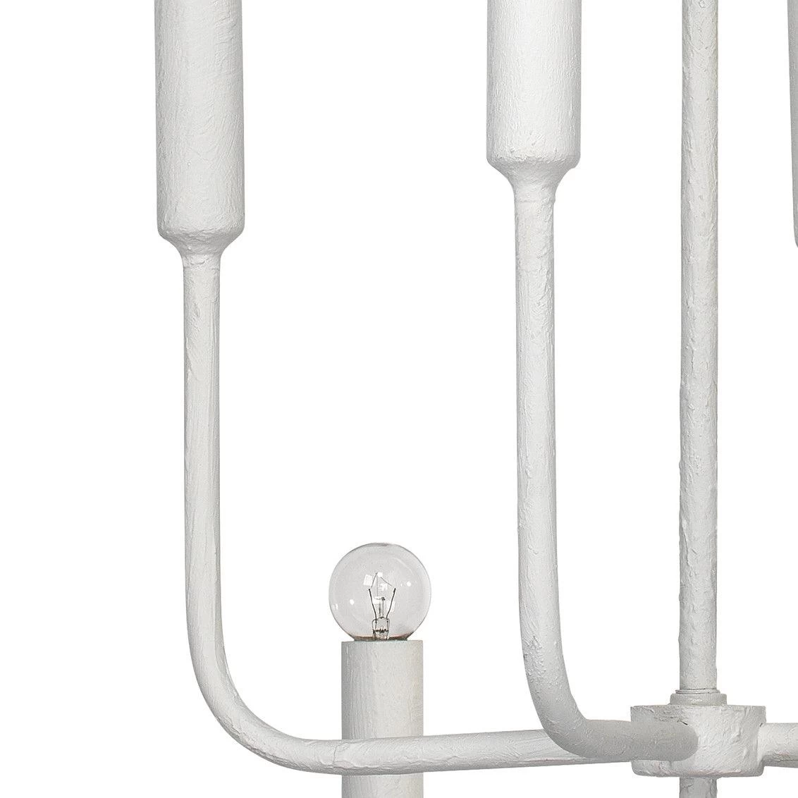 Coastal Style White Gesso Mercer Two Tier Chandelier 5 Coastal Style White Gesso Mercer Two Tier Chandelier - Image 5