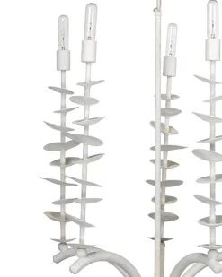 Coastal Style White Gesso Mid-Century Modern Petals Chandelier -Jamie Young Store loomlan coastal style white gesso mid century modern petals chandelier jamie young chandeliers 3 33037995278549
