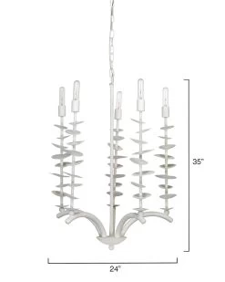 Coastal Style White Gesso Mid-Century Modern Petals Chandelier -Jamie Young Store loomlan coastal style white gesso mid century modern petals chandelier jamie young chandeliers 6 33037996196053