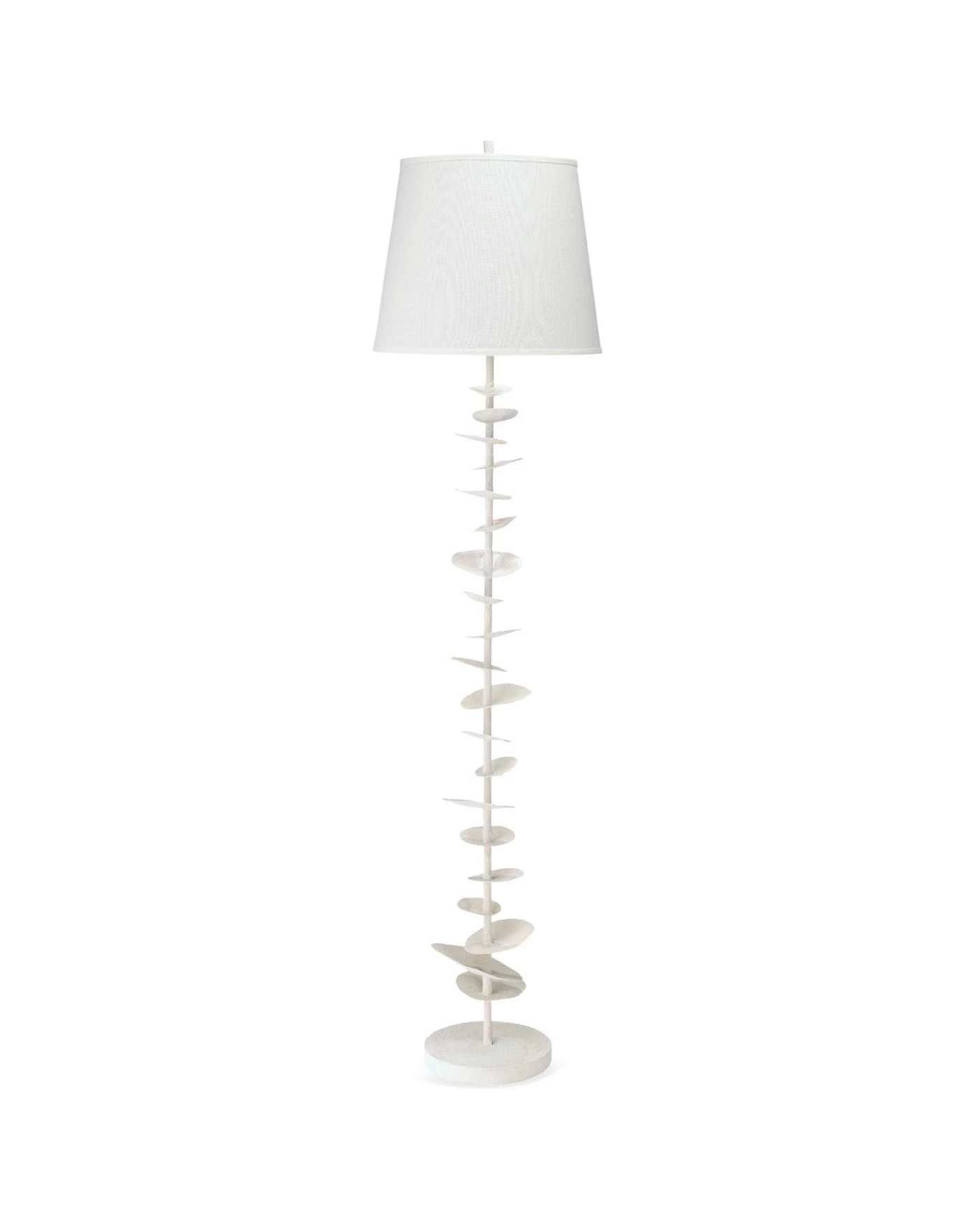 Coastal Style White Gesso Petals Floor Lamp 1 Coastal Style White Gesso Petals Floor Lamp