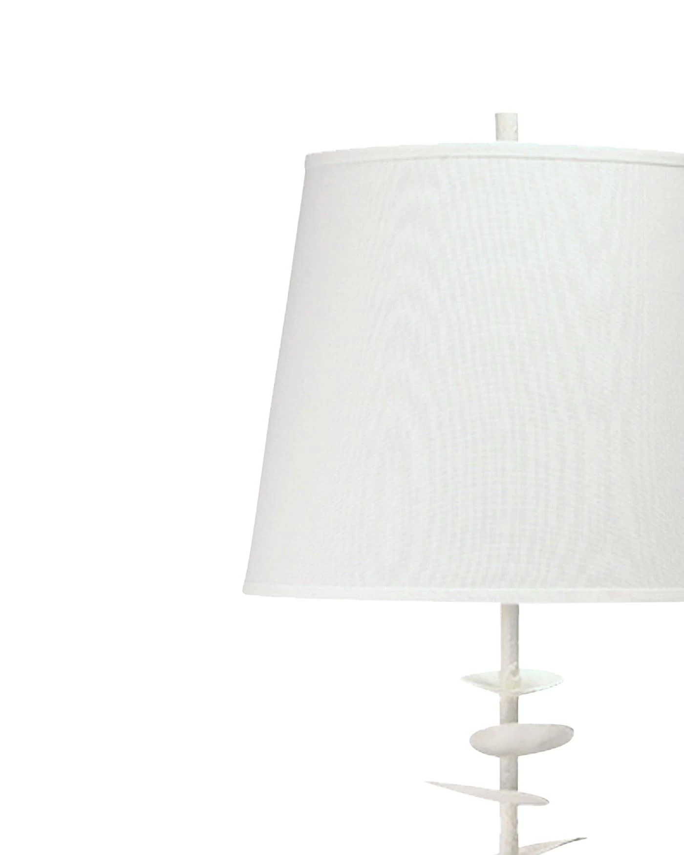 Coastal Style White Gesso Petals Floor Lamp 3 Coastal Style White Gesso Petals Floor Lamp - Image 3