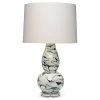 Coastal Style White Glass Acrylic Elodie Table Lamp