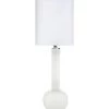 Coastal Style White Glass Studio Table Lamp