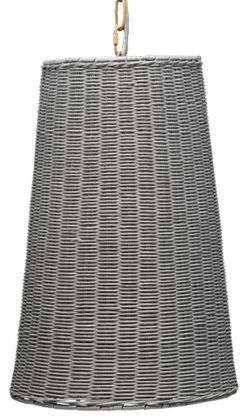 Cottage Beach Decor Blue Rattan Candid Pendant