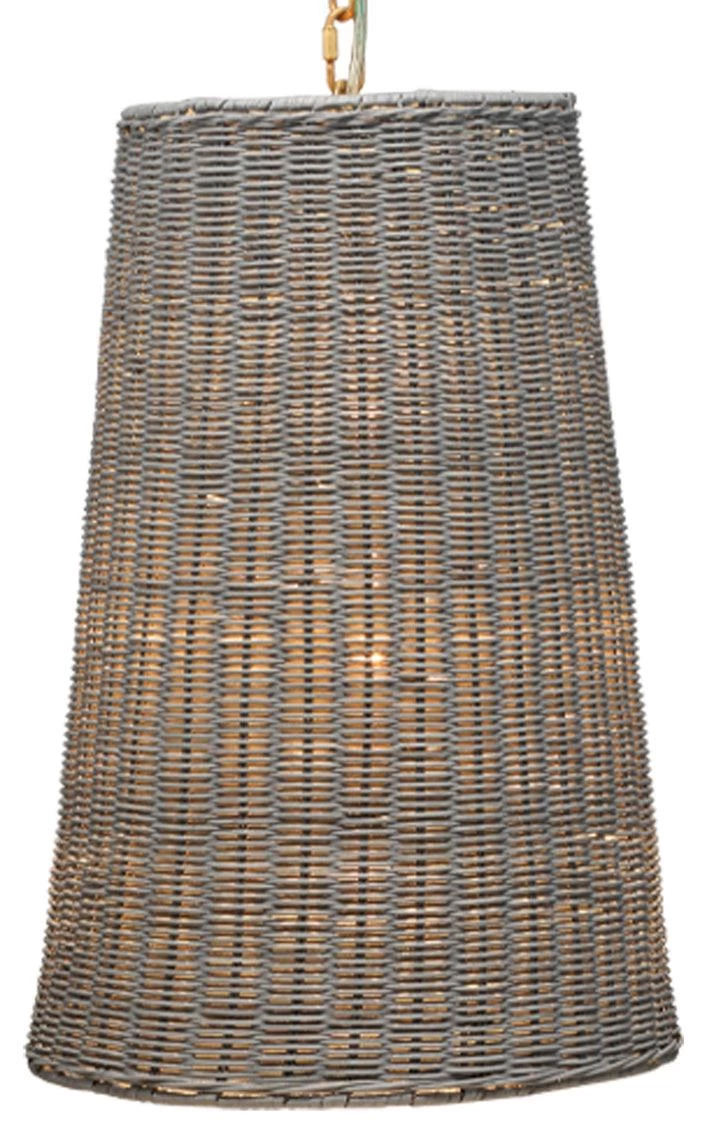 Cottage Beach Decor Blue Rattan Candid Pendant 2 Cottage Beach Decor Blue Rattan Candid Pendant - Image 2