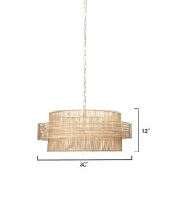 Cottage Beach Decor Cream Rattan Concentric Pendant -Jamie Young Store loomlan cottage beach decor cream rattan concentric pendant jamie young pendants 9 33037966835925