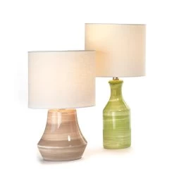 Green Ceramic Bungalow Table LampUNO Socket -Jamie Young Store loomlan green ceramic bungalow table lamp uno socket jamie young table lamps 3 33038252474581