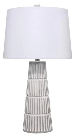 Grey Cement Partition Table Lamp