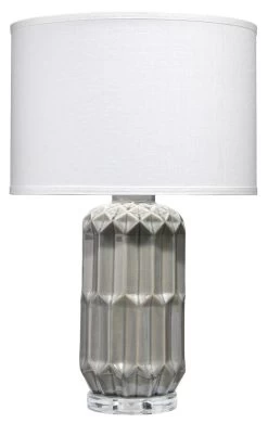 Grey Ceramic Jewel Table Lamp