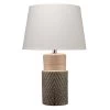 Grey Ceramic Ripple Table Lamp