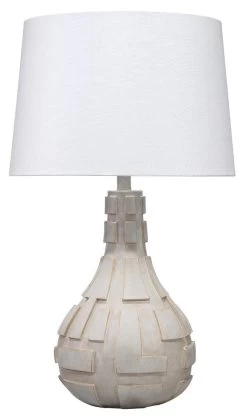 Grey Polyresin Complex Table Lamp