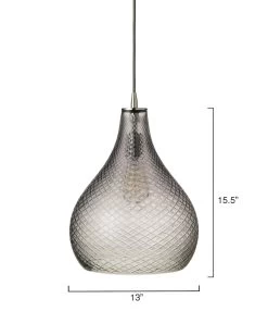 Grey Textured Cut Glass Curved Pendant -Jamie Young Store loomlan grey textured cut glass curved pendant jamie young pendants 3 33037964181717