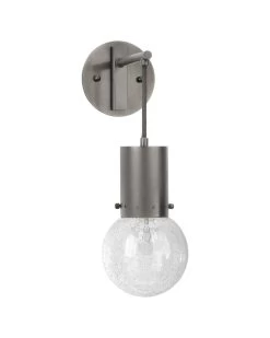 Gunmetal Clear Glass Strada Pendant Sconce