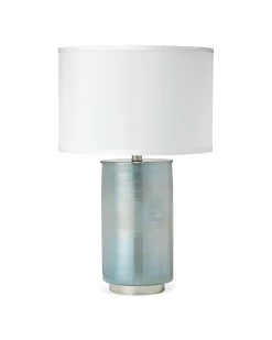 Hand-Blown Light Blue Glass Vapor Table Lamp