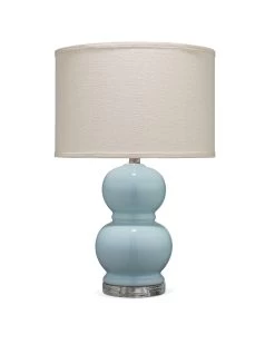 Light Blue Glass Bubble Table Lamp