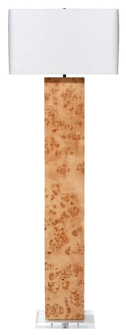 Natural Burl Wood 63" Parallel Floor Lamp 1 Natural Burl Wood 63" Parallel Floor Lamp