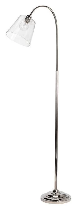 Nickel Clear Glass Swan Floor Lamp -Jamie Young Store loomlan nickel clear glass swan floor lamp jamie young floor lamps 3 33038309490901