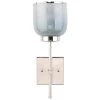 Nickel Opal Blue Metallic Glass Vapor Single Wall Sconce