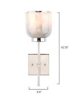 Nickel Opal Blue Metallic Glass Vapor Single Wall Sconce -Jamie Young Store loomlan nickel opal blue metallic glass vapor single wall sconce jamie young wall sconces 7 33037956186325