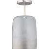Nickel Opal Metallic Glass Vapor Semi-Flush Mount