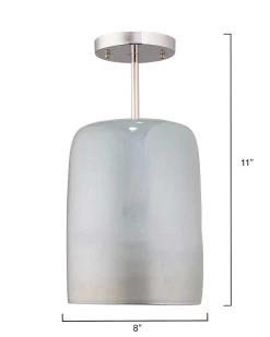 Nickel Opal Metallic Glass Vapor Semi-Flush Mount -Jamie Young Store loomlan nickel opal metallic glass vapor semi flush mount jamie young flush mounts 5 33038013595861