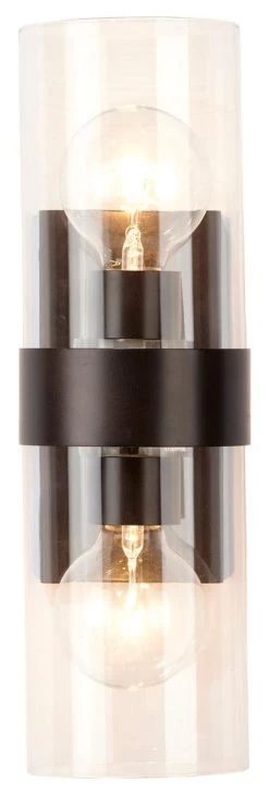 Oil Rubbed Bronze And Clear Glass Chatham Wall Sconce -Jamie Young Store loomlan oil rubbed bronze and clear glass chatham wall sconce jamie young wall sconces 4 33037926301909