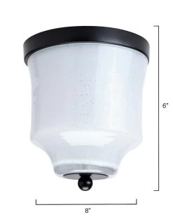 Oil Rubbed Bronze And White Glass Sidra Flush Mount -Jamie Young Store loomlan oil rubbed bronze and white glass sidra flush mount jamie young flush mounts 6 33038004945109