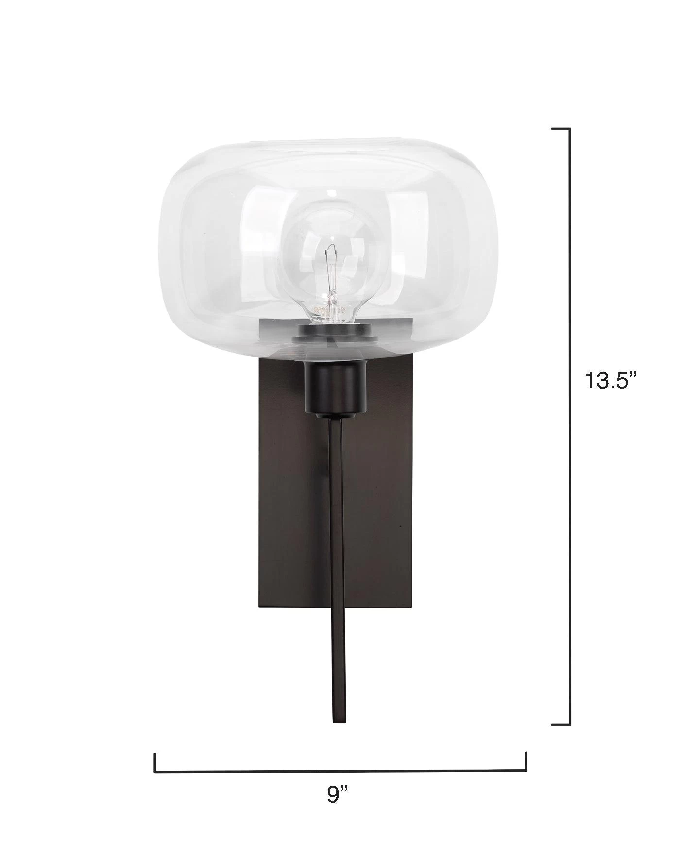 Oil Rubbed Bronze Clear Glass Scando Wall Sconce 6 Oil Rubbed Bronze Clear Glass Scando Wall Sconce - Image 6