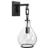 Oil Rubbed Bronze Clear Glass Tear Drop Wall Sconce