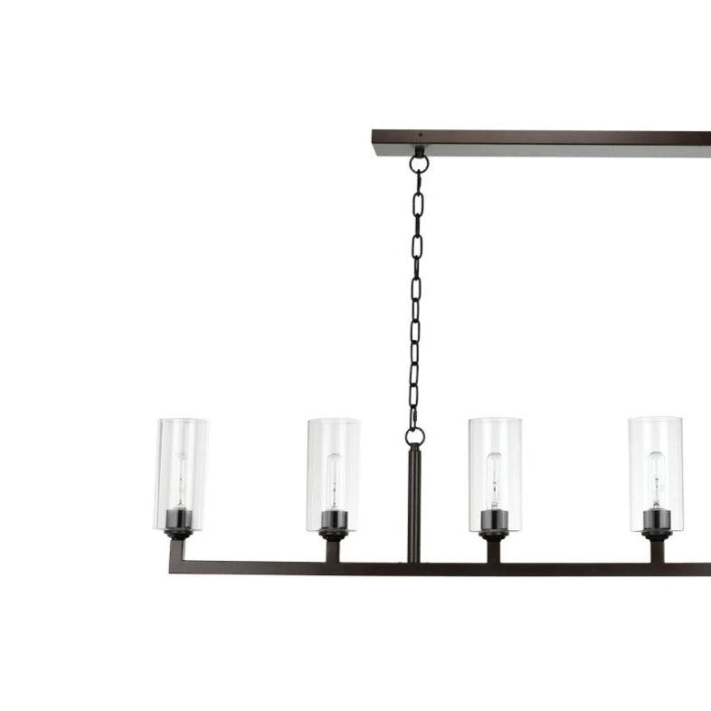 Oil Rubbed Bronze Dining Room Linear 6 Light Chandelier 4 Oil Rubbed Bronze Dining Room Linear 6 Light Chandelier - Image 4