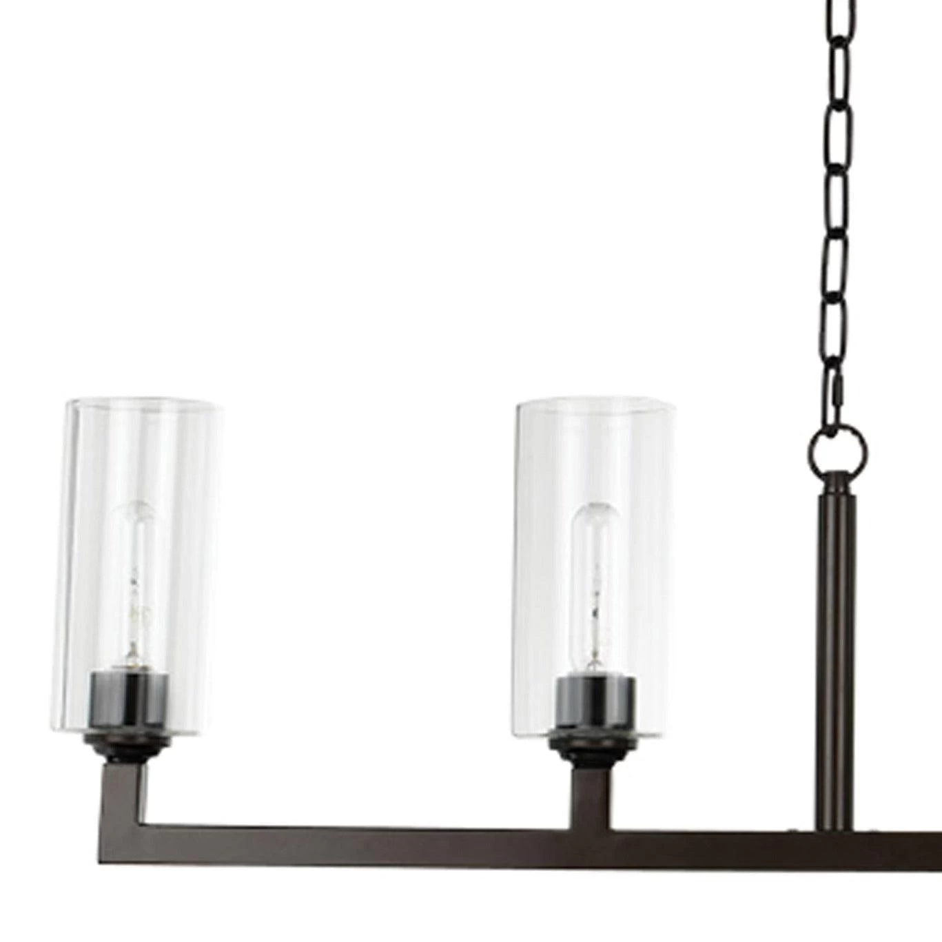 Oil Rubbed Bronze Dining Room Linear 6 Light Chandelier 5 Oil Rubbed Bronze Dining Room Linear 6 Light Chandelier - Image 5