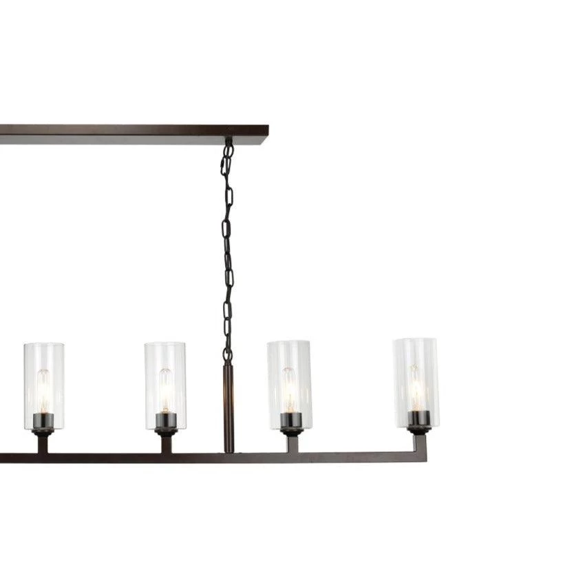 Oil Rubbed Bronze Dining Room Linear 6 Light Chandelier 6 Oil Rubbed Bronze Dining Room Linear 6 Light Chandelier - Image 6