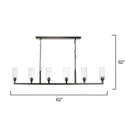 Oil Rubbed Bronze Dining Room Linear 6 Light Chandelier 13 Oil Rubbed Bronze Dining Room Linear 6 Light Chandelier -Jamie Young Store loomlan oil rubbed bronze dining room linear 6 light chandelier jamie young chandeliers 7 33037980893397