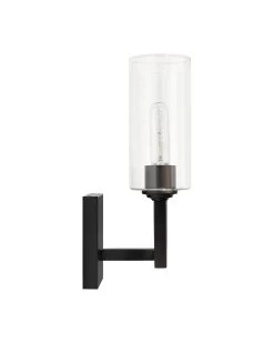 Oil Rubbed Bronze Glass Linear Double Wall Sconce -Jamie Young Store loomlan oil rubbed bronze glass linear double wall sconce jamie young wall sconces 5 33037937082581
