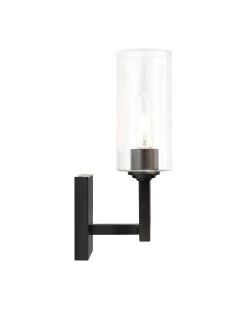 Oil Rubbed Bronze Glass Linear Double Wall Sconce -Jamie Young Store loomlan oil rubbed bronze glass linear double wall sconce jamie young wall sconces 6 33037937311957