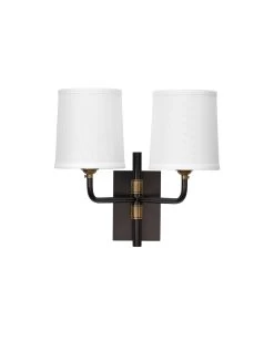 Oil Rubbed Bronze Lawton Double Arm Wall Sconce