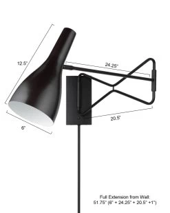 Oil Rubbed Bronze Lenz Swing Arm Wall Sconce -Jamie Young Store loomlan oil rubbed bronze lenz swing arm wall sconce jamie young wall sconces 7 33037934690517