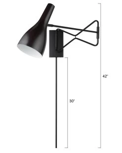 Oil Rubbed Bronze Lenz Swing Arm Wall Sconce -Jamie Young Store loomlan oil rubbed bronze lenz swing arm wall sconce jamie young wall sconces 8 33037934788821