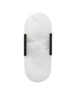 Oil Rubbed Bronze White Alabaster Delphi Wall Sconce