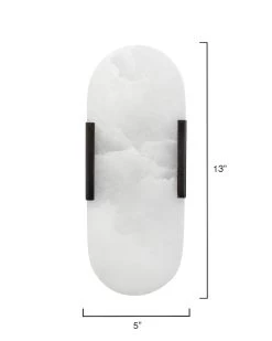 Oil Rubbed Bronze White Alabaster Delphi Wall Sconce 13 Oil Rubbed Bronze White Alabaster Delphi Wall Sconce -Jamie Young Store loomlan oil rubbed bronze white alabaster delphi wall sconce jamie young wall sconces 7