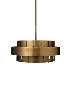 Orbit Brass Modern Round Chandelier - Large