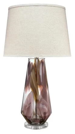 Purple Blown Glass Watercolor Table Lamp