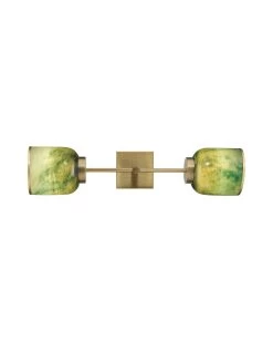 Reversible Antique Brass Aqua Metallic Glass Vapor Double Sconce -Jamie Young Store loomlan reversible antique brass aqua metallic glass vapor double sconce jamie young wall sconces 3 33037950812373